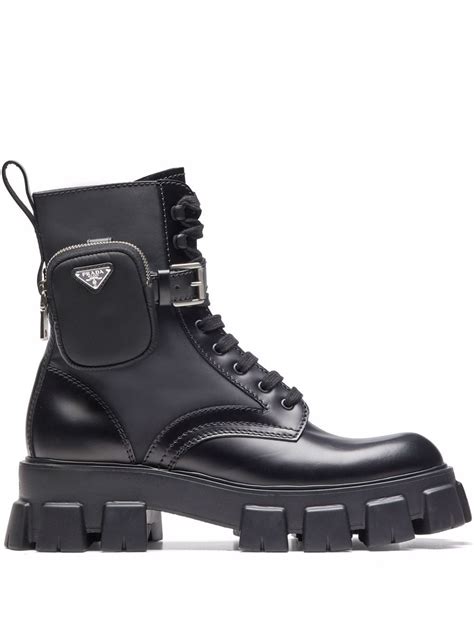 prada ankle|prada combat boots with pouch.